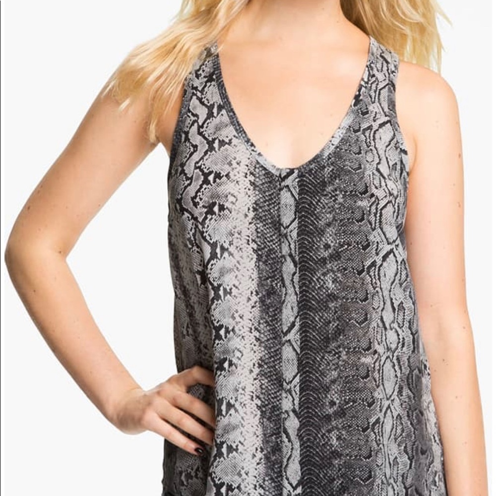 Joie Snakeskin Silk Tank ‘Balsa’